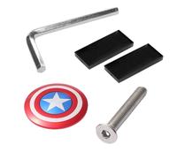 Bike Stem Cap, Tappo Superiore Manubrio Alluminio, Coperchio Superiore per Attacco Manubrio per Mountain Bike in Lega di, Modello di scudo, per Forcella da 28.6mm, multicolore