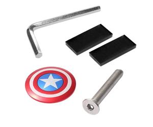 Bike Stem Cap, Tappo Superiore Manubrio Alluminio, Coperchio Superiore per Attacco Manubrio per Mountain Bike in Lega di, Modello di scudo, per Forcella da 28.6mm, multicolore