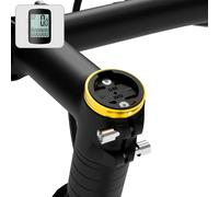 Bike Stem Top Cap Computer Mount per Garmin Edge Explore, leggera lega di alluminio per bicicletta GPS Computer Supporti Combo compatibile con Bryton, Wahoo e Cateye Giallo
