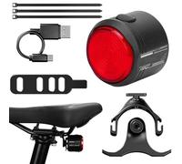 Bike Tail Light, Smart Rear Light, Authentic Cycling Safety, Led Bike Lamp Night Riding Device Sturdy Bicycle Accessory for Adults Enthusiasts Professionals Use Road Safety System 3.5x3.5x3.3cm