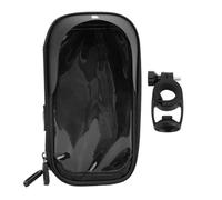 Bike Telefon Mount Bag Acqua Resistente al Telefono Elettrico Porta del Telefono Sensibile Casa di Ciclismo Touch Screen con Cerniera Doppia per Visiera da Sole per Andare in (Nero)