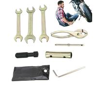 Bike Tool Kit - Aluminum Alloy Portable Repair Tool Set With Wrenches, Screwdrivers, Pliers & Hex Keys | Compact Tools Bag For Motorcycle Maintenance & Roadside Repairs