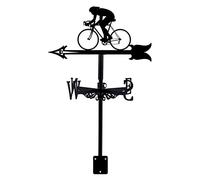Bike Weathervane Metal Weather vanes for Sheds Patio Roof Garden Cupola Barn Decoration Wind Direction Indicator Wind Vane