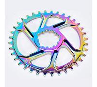 BIKECO Set di manovella per mountain bike Offset 6 mm, per mountain bike, 32T/34T/36T/38T, Narrow Wide per bicicletta Sram XX1 X9 XO X01 GXP con manovella (36T colorata)