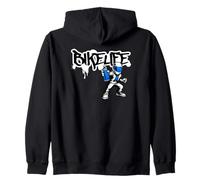 Bikelife Street Rider Grafica Graffiti Felpa con Cappuccio