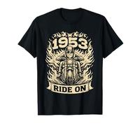 Biker 1953 Ride On Compleanno Motociclista Amante Moto Maglietta