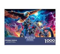 Biker And Eagle Puzzle Per Condividere Il Divertimento - 1000 Pezzi Speciali Con Illustrazioni Di Alta Qualità Grafica - Per Regalare Momenti Di Gioia, Adatto 14+ 38x26cm/1000pcs