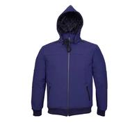 BIKER BLACK HOODIE ZIP UP SOFTSHELL Giacca Moto Armatura Rimovibile