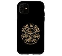 Biker - Born To Ride Skeleton Ride Hard Live Free Custodia per iPhone 11