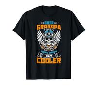 Biker Grandpa Like A Normal Grandpa Only Cooler Moto Maglietta