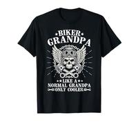 Biker Grandpa Like A Normal Grandpa Only Cooler Moto Maglietta