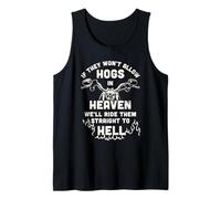 Biker Hogs We'll Ride Them Straight to Hell Retro Motorcycle Canotta