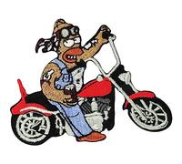 Biker Homer Simpson birra Rockabilly Biker chopper motorcycle Iron On patch badge