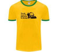 Biker In Ginocchio Su Un Ginocchio Maglietta Ringer Uomo FotL