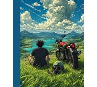 Biker in the Mountains Composition Notebook: Biker & Scenic Mountain Landscape Journal with 100 Blank Unruled Pages for Writing, Sketching, Doodling, and Creative Ideas
