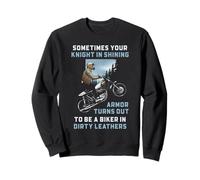 Biker Knight Humor Motorcycle Rider Citazione Grafica Felpa