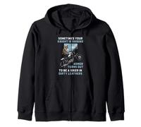 Biker Knight Humor Motorcycle Rider Citazione Grafica Felpa con Cappuccio