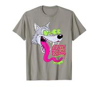 Biker Lowbrow Howling Wolf Wolves Rockabilly 50s Maglietta