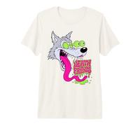 Biker Lowbrow Howling Wolf Wolves Rockabilly 50s Maglietta Premium