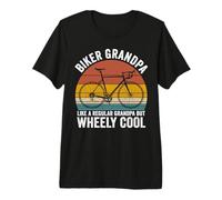 Biker Nonno Come Un Normale Nonno ma Wheely Cool Maglietta Premium