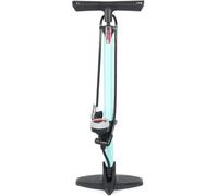 Biker - Pompa Bici Ad Alta Pressione Verticale, Pompa Per Bicicletta Con Impugnatura Ergonomica, Sistema Anti-perdite Alta Pressione, Pompa Bicicletta Con Manometro, Munito Di Accessori (Celeste)