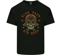 Biker Ride Fast Motorcycle Motorbike Uomo Cotton T-Shirt Tee Top
