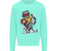 Biker Santa Una Notte Fuori Natale Moto Felpa Jumper