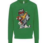 Biker Santa Una Notte Fuori Natale Moto Felpa Jumper