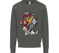 Biker Santa Una Notte Fuori Natale Moto Felpa Jumper