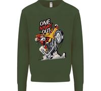 Biker Santa Una Notte Fuori Natale Moto Felpa Jumper