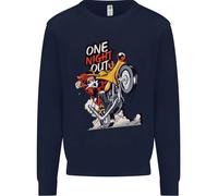 Biker Santa Una Notte Fuori Natale Moto Felpa Jumper