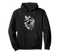 Biker Skull, Cruiser Motorcycle Gang Felpa con Cappuccio
