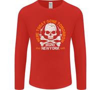 Biker Teschio Here Oggi Motocicletta Uomo Maniche