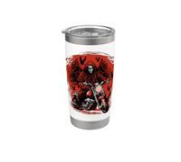 Biker Tristo Mietitore Angelo Della Morte Teschio Moto Halloween Bicchiere termico in acciaio inox doppia parete