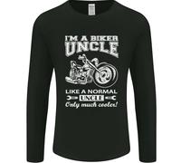 Biker Zio Come Un Normale Giorno Degli Zii Divertente Uomo Manica Lunga T-Shirt