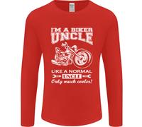 Biker Zio Come Un Normale Giorno Degli Zii Divertente Uomo Manica Lunga T-Shirt