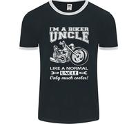 Biker Zio Come Un Normale Zio Giornata Divertente Uomo Ringer T-Shirt FotL