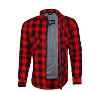 Bikers Gear Australia, Camicia protettiva in flanella di Kevlar (aramide) multicolore rosso/nero. m