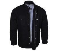 Bikers Gear Australia, Camicia protettiva in flanella di Kevlar (aramide) nero Nero