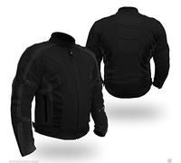 Bikers Gear Australia Chicane Lightweight Summer Air Flow Mesh Vented Motorcycle Jacket with CE 1621-1 Removable Armour Waterproof Liner Cordura