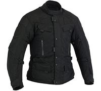 Bikers Gear Australia - Giacca da moto impermeabile Infinity da uomo, per tutte le stagioni, comoda giacca da moto con fodera termica rimovibile ventilata e giacca da crociera CE1621-1, Nero , 54