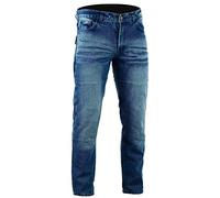 Bikers Gear Australia Jeans da motociclista foderati in Kevlar Classic Stone Wash Denim con protezione CE Uomo, Blu, 36R