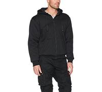 Bikers Gear The Crossfire Black Kevlar Motorcycle Hoodie Jacket CE Protection Black