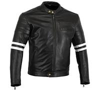 Bikers Gear UK GIACCA in PELLE da MOTO VINTAGE CUSTOM CAFE RACER TAGLIA 6XL