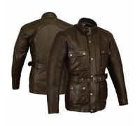Bikers Gear UK Giacca UOMO MOTO TRAILMASTER MARRONE EFFETTO INVECCHIATO Vintage Giacca in pelle L