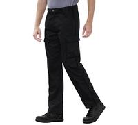 Bikers Gear UK Pantalone nero TREND Cargo con protezione KEVLAR e Impermeabile, 34L - L