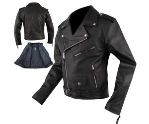 Bikers leather Cruiser Motorcycle Jacket Motorcycle Cow Hide All Season A-PRO