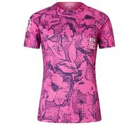 Bikeshirt da donna manica lunga Grid Floral LTD Printed fucsia