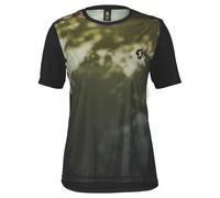Scott Trail Flow Short Sleeve Enduro Jersey Verde,Nero M Donna Fir Green / Black