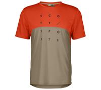 Scott trail flow dri maglia a maniche corte red beige uomo